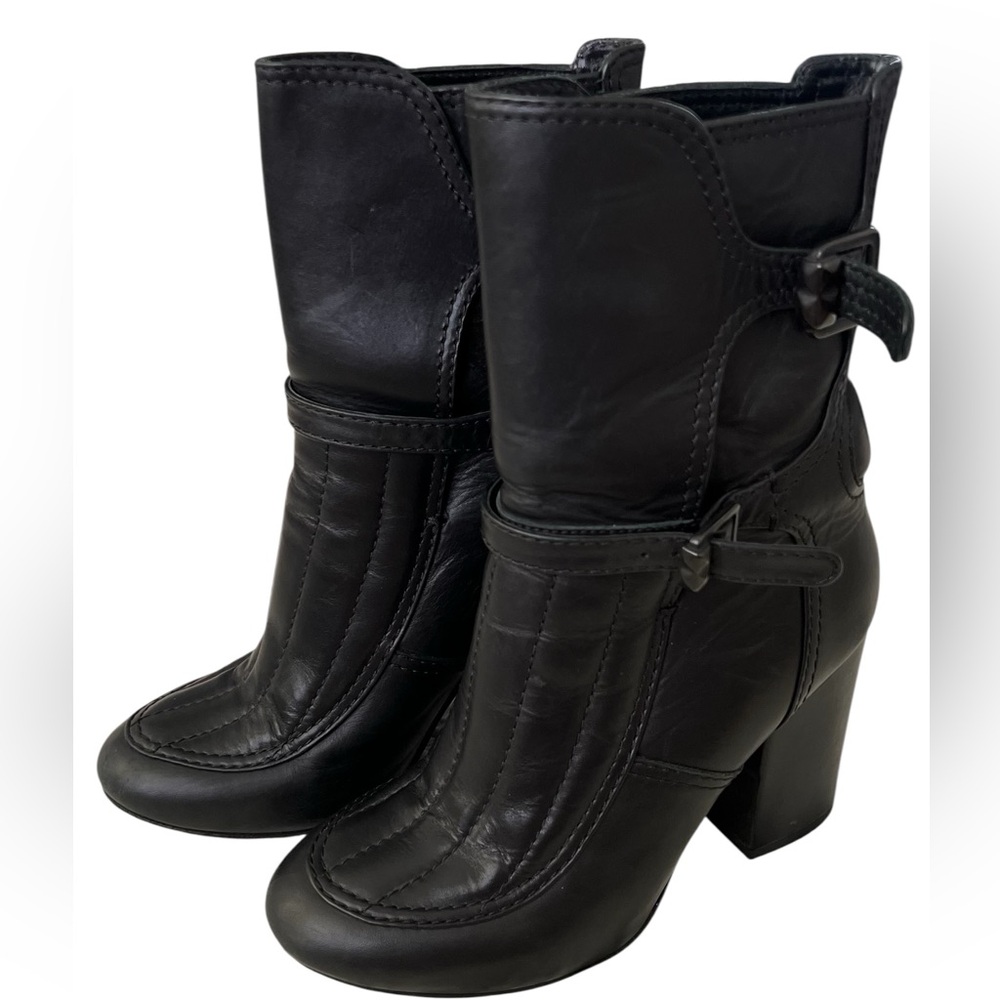 Zadig & Voltaire & Laurence Dacade Black Heeled Boots with Buckle Detail